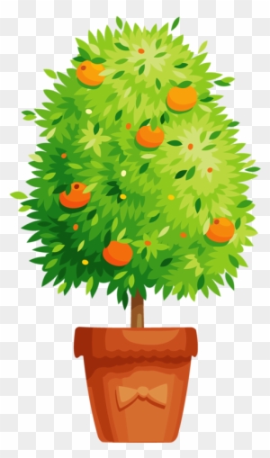 Potted Trees, Potted Flowers, Potted Plants, Orange - Flower Pot Vector Png