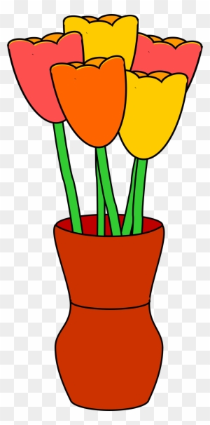 Big Image - Flowers In Vase Clipart