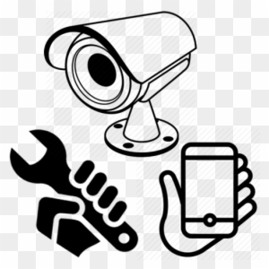 Cctv Camera Dvr - Cctv Line Art