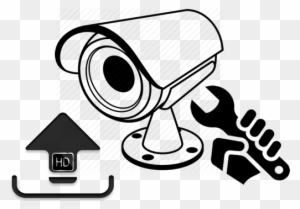 Cctv & Security Installations - Cc Camera Line Art