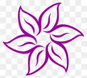 Purple Flower 1 By Webgoddess On Deviantart - Flower Clip Art Black And White
