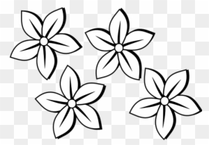 Lily Pad Flower Outline Coloring Trend Medium Size - Flowers Black And White