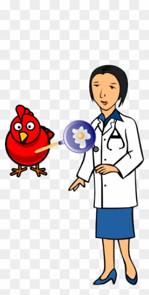 Doctor And Hen With Egg Clip Art At Clker - Woman Doctor Cartoon