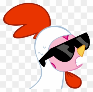 Deal With It - Chicken Cartoon With Glasses
