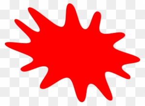 Red Splat Clip Art At Clker Com Vector Clip Art Online - Canada Maple Leaf Transparent