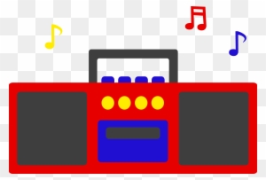 Radio Clipart Reporting - Cartoon Radio Playing Music