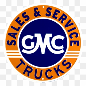 Gmc Trucks Sales And Service Circle - Gmc Sales And Service Round Sign