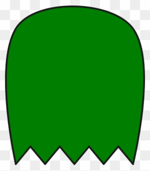 Green Pacman Ghost Clip Art At Clker - Pacman Ghost No Eyes