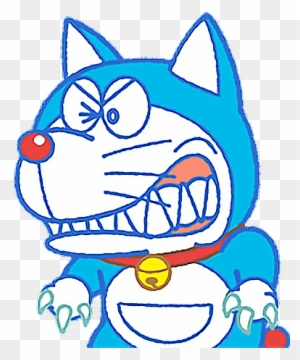 Cute Doraemon Halloween Wolf Werewolf - Gray Wolf