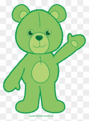 green and white teddy bear