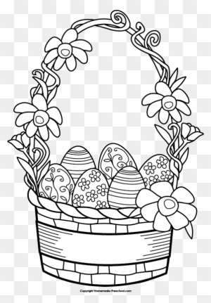 Free Easter Basket Clipart - Draw An Easter Basket