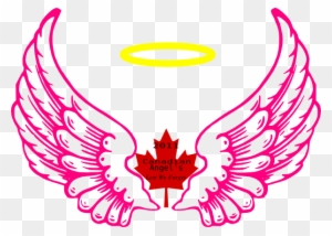 Canadian Wing Angel Halo 2 Clip Art - Angel Wing Drawing Png