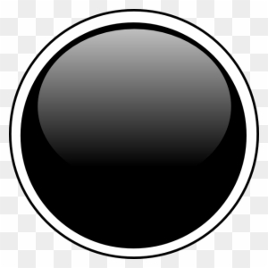 Glossy Black Circle Button Svg Clip Arts 600 X 600 - Black Round Button Png