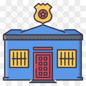 Police Station Clipart Png - Outline Of A Police Station