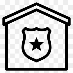 City Police Station Icon - Police Station Icon