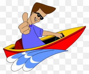 Big Image - Man In Boat Clipart