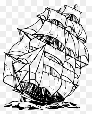 Sailing, Ship, Ocean, Sea, Water, Voyage - Clipper Ship Clip Art