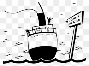 Cruise Ship, Cruise, Water, Silhouette - Sailing Ship Cartoon