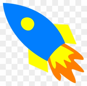 Blue Rocket Ship Clip Art At Clkercom Vector - Rocketship Clip Art