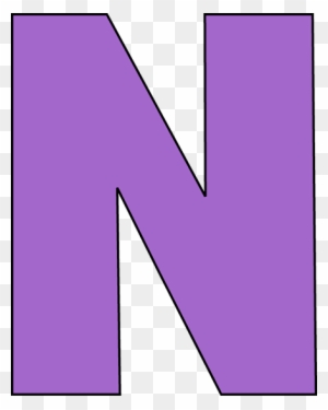 Purple Letter N - Clip Art Letter N