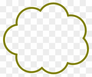 Green Cloud Clip Art - Thought Cloud
