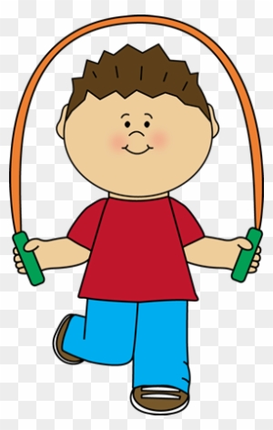 Boy Playing With Jump Rope Clip Art - Jump Rope Clipart