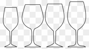 Wine Glass Clip Art Black White