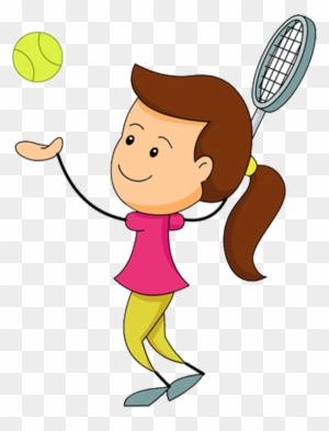 Www - Girl Playing Tennis Clipart