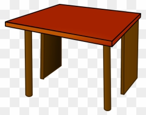 First Class Clipart Table Top Wood Clip Art At Clker - Red Desk Clipart