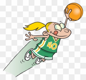 Basketball Cartoon Girl Basketball Cartoon Hoop - Funny Basketball Clip Art