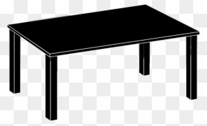 Bookshelf - Clipart - Black - And - White - Black Table Clipart