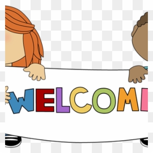 Welcome Sign With Kids Clipart