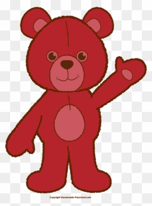 Red teddy bear cartoon Clearance