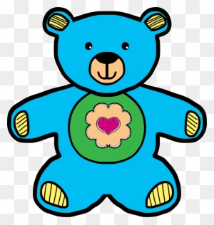 Blue Teddy Bear Clipart - Teddy Bear For Drawing