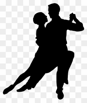 Dance Team Silhouette - Couple Dancing Silhouette Png