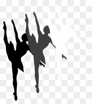 Triple Ballet Dancer Silhouette Clip Art - Ballet Dancer Silhouette