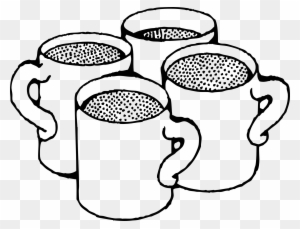 Coffee Cup Black And White Clipart - Coffee Mug Clip Art