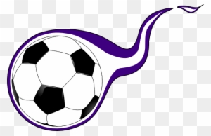 Purple Flame Soccer Ball Clip Art At Clker - Purple And Gold Soccer Ball