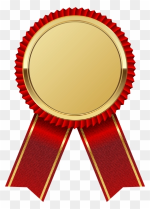 Gold Medal With Red Ribbon Png Clipart Image - Seal And Ribbon Png