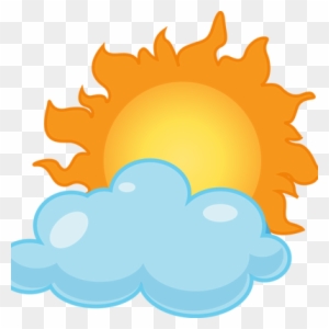 Cloudy Weather Clipart - Happy Sun