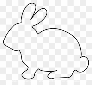 Free Easter Coloring Bunny Rabbit Clip Art - Cut Out Animal Shapes