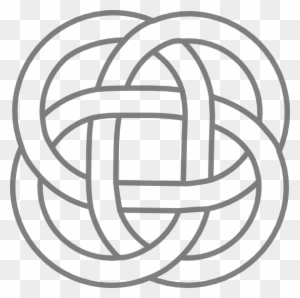 Celtic Inspired Knots 4 Black White Line Art 555px - Simple Celtic Patterns