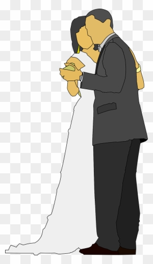 Danse Clipart Bride And Groom - Cartoon Man And Lady Dancing