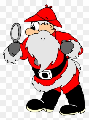 Funny Santa Christmas Image Reindeer Free Public Domain - Santa Detective