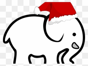 Santa Elephant Cliparts - White Elephant Gift Exchange Numbers