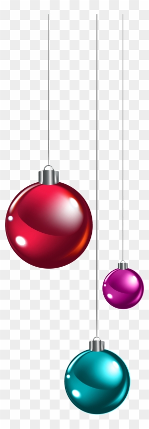 Hanging Christmas Balls Png Clipart - Christmas Ornament