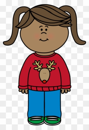Christmas Clipart Clothes - Wearing Sweater Clipart