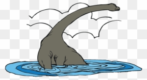 Dino Canal - Dinosaur In Water Clipart