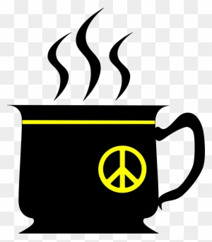Black Cup With Yellow Peace Sign Fav Wall Paper Background - Black Cup -  Free Transparent PNG Clipart Images Download