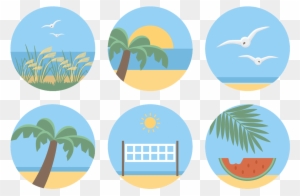 Dibujos Animados De Playa Tropical Icono - Icono Vacaciones Png - Free  Transparent PNG Clipart Images Download